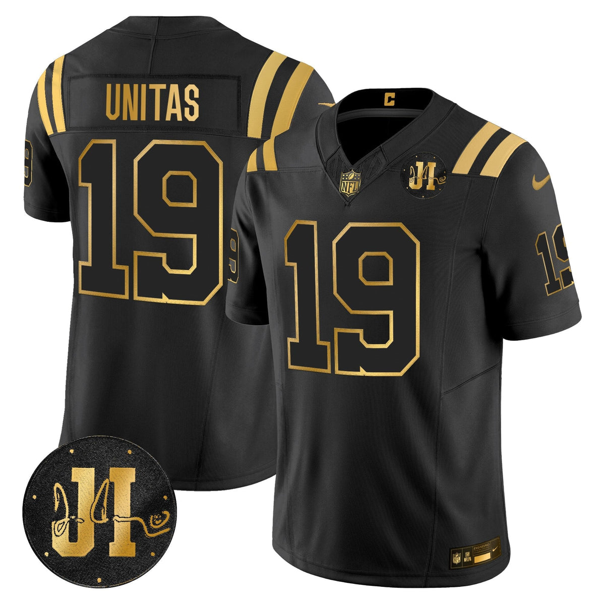 IND 2025 Jim Irsay Patch Gold Vapor Limited Jersey