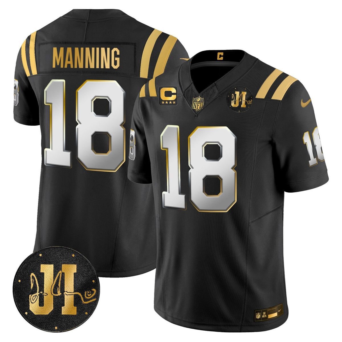 IND 2025 Jim Irsay Patch Gold Vapor Limited Jersey