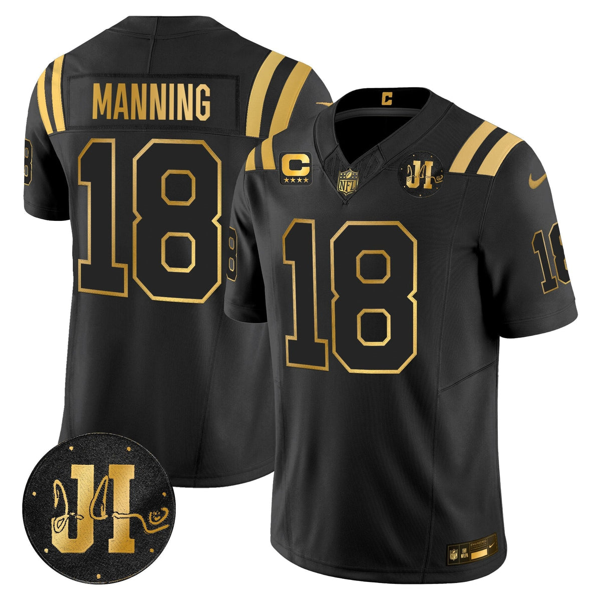 IND 2025 Jim Irsay Patch Gold Vapor Limited Jersey