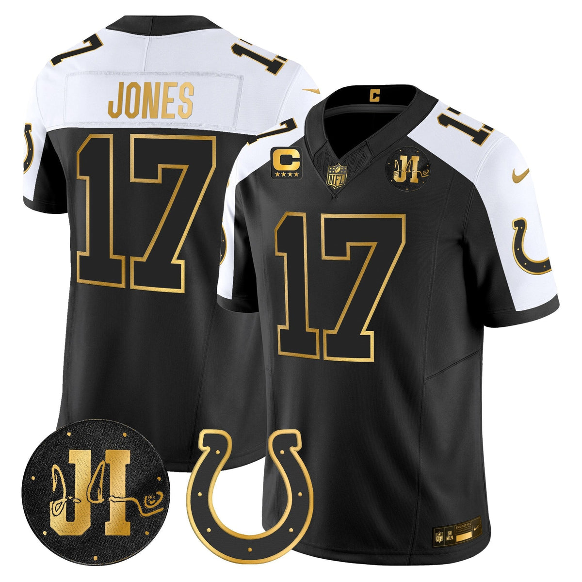 IND 2025 Jim Irsay Patch Gold Vapor Limited Jersey