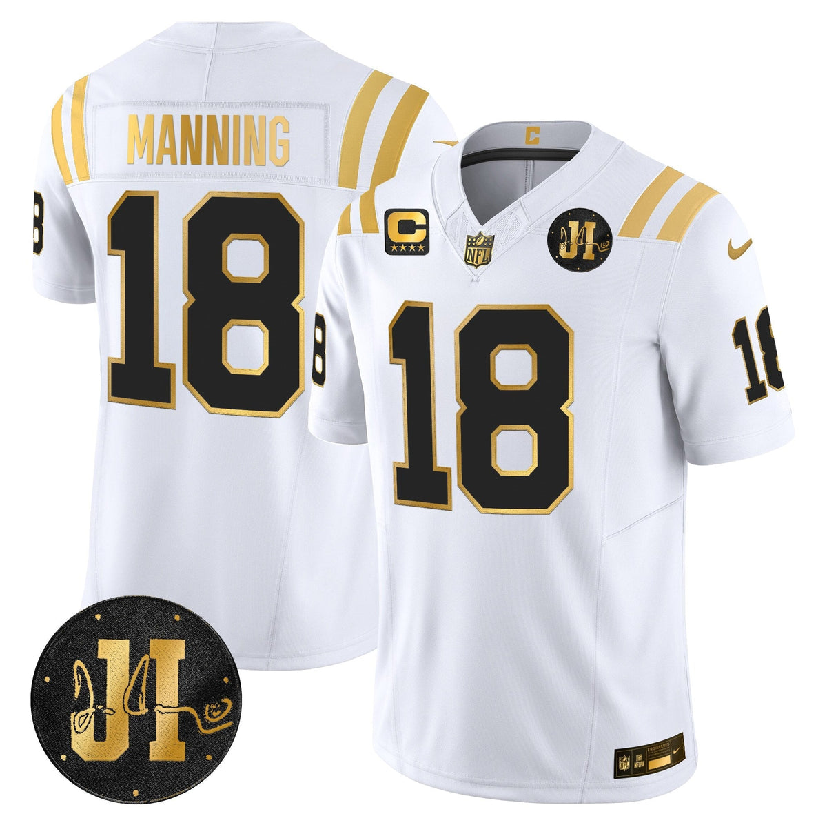 IND 2025 Jim Irsay Patch Gold Vapor Limited Jersey