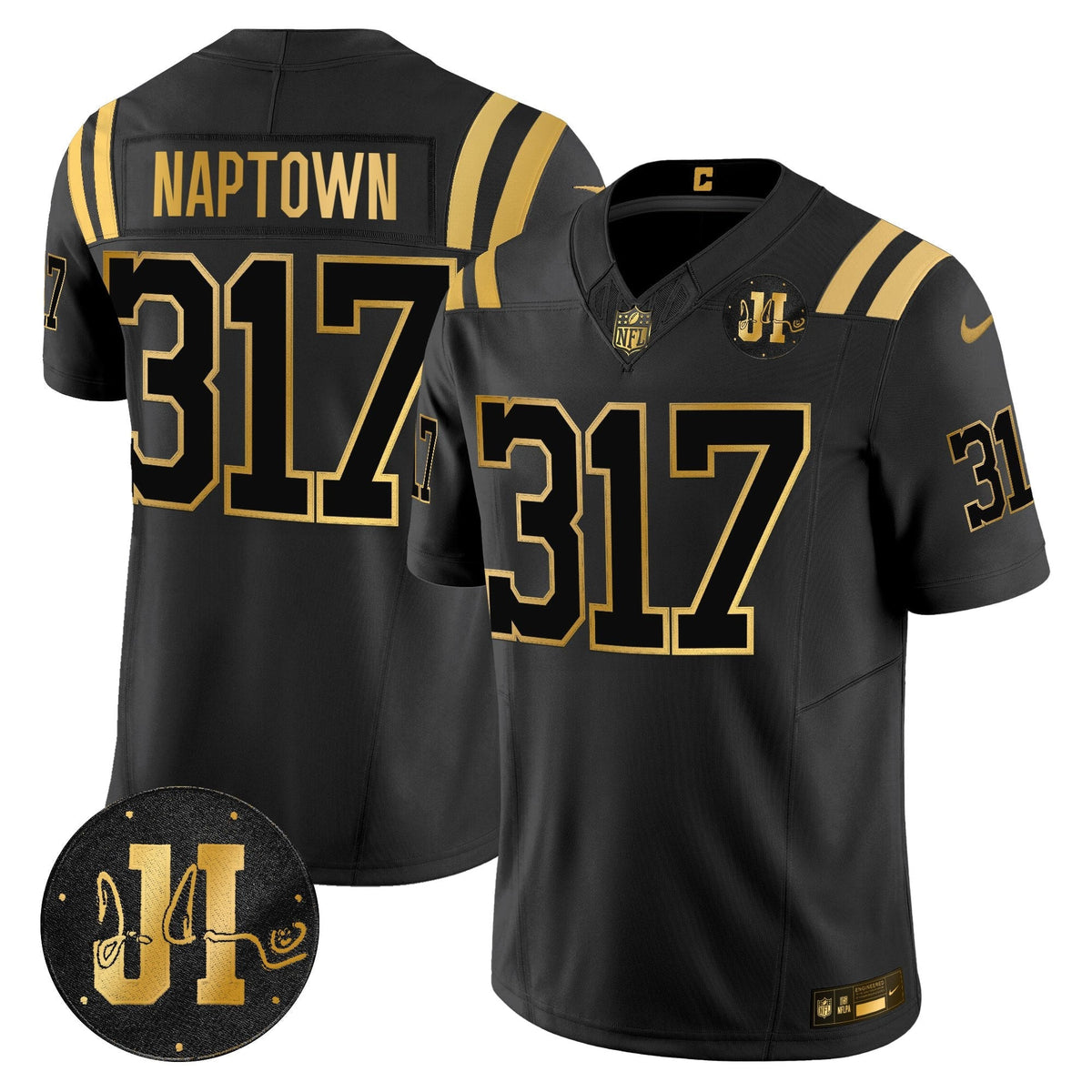 IND 2025 Jim Irsay Patch Gold Vapor Limited Jersey