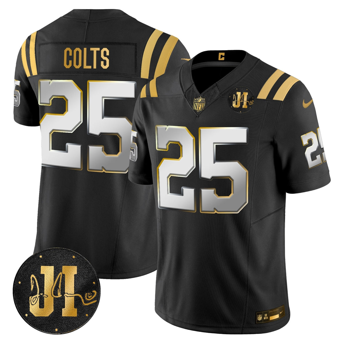 IND 2025 Jim Irsay Patch Gold Vapor Limited Jersey