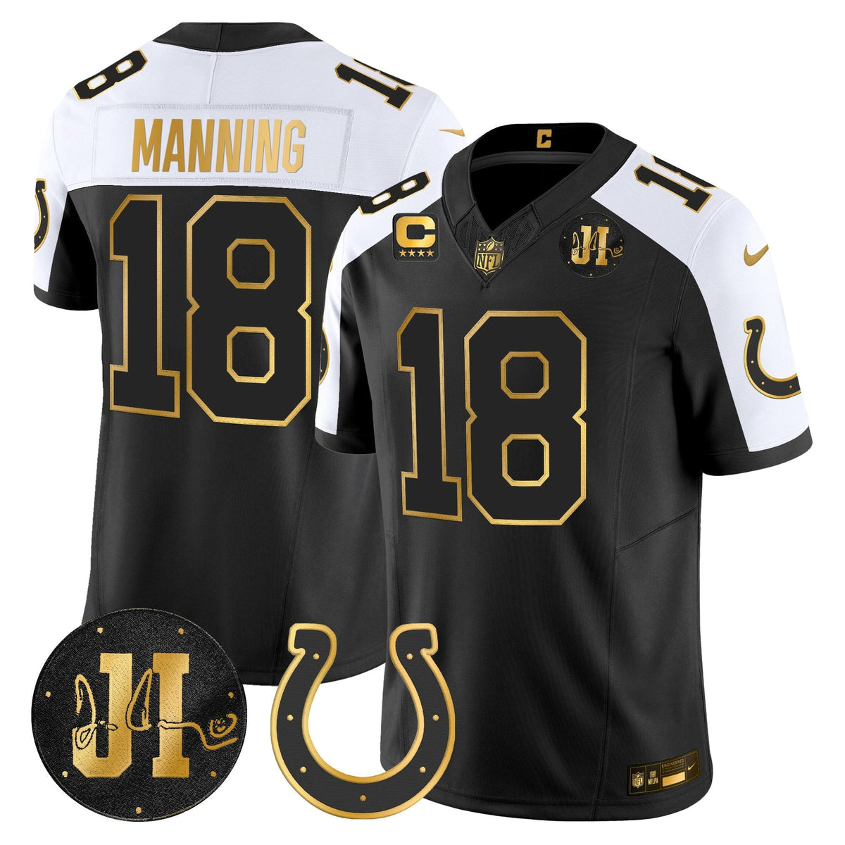 IND 2025 Jim Irsay Patch Gold Vapor Limited Jersey