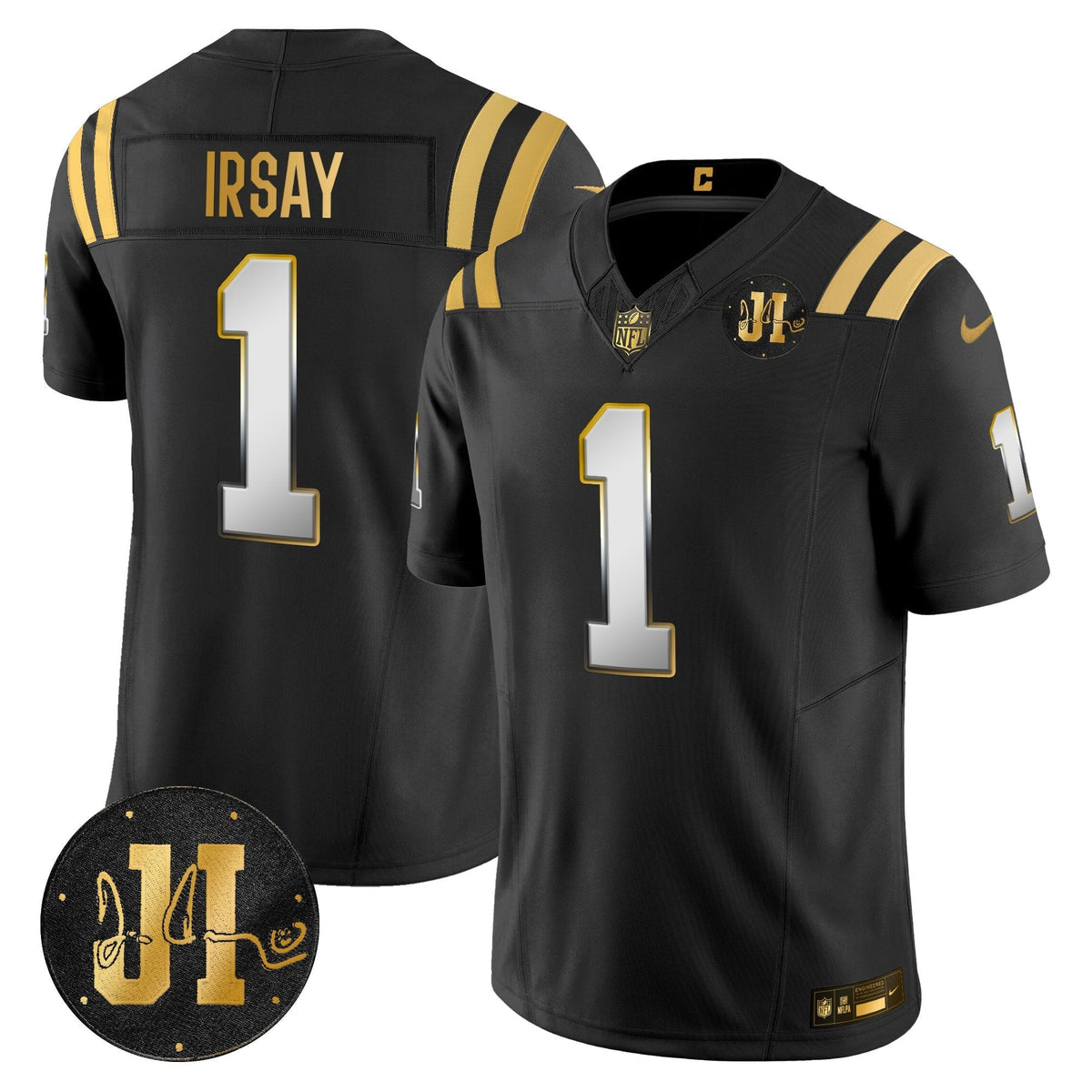IND 2025 Jim Irsay Patch Gold Vapor Limited Jersey