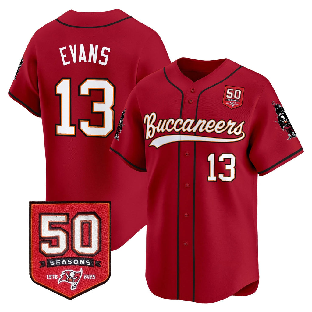 TB 50th Season Patch Vapor Baseball Jersey - All Stitched