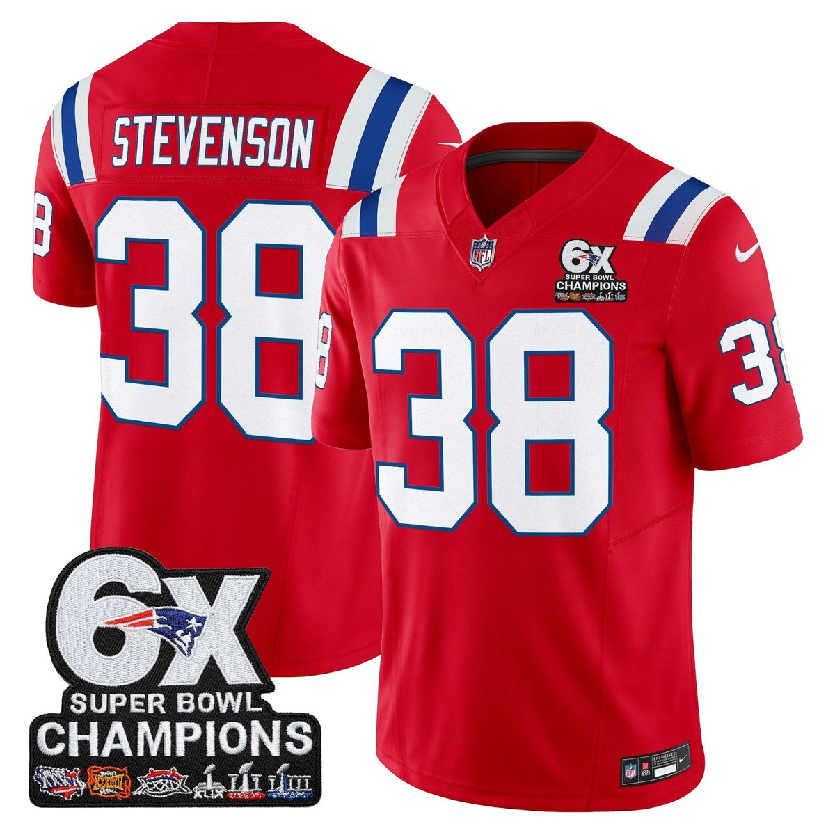 NE 6-Time Champions Patch Vapor Limited Jersey