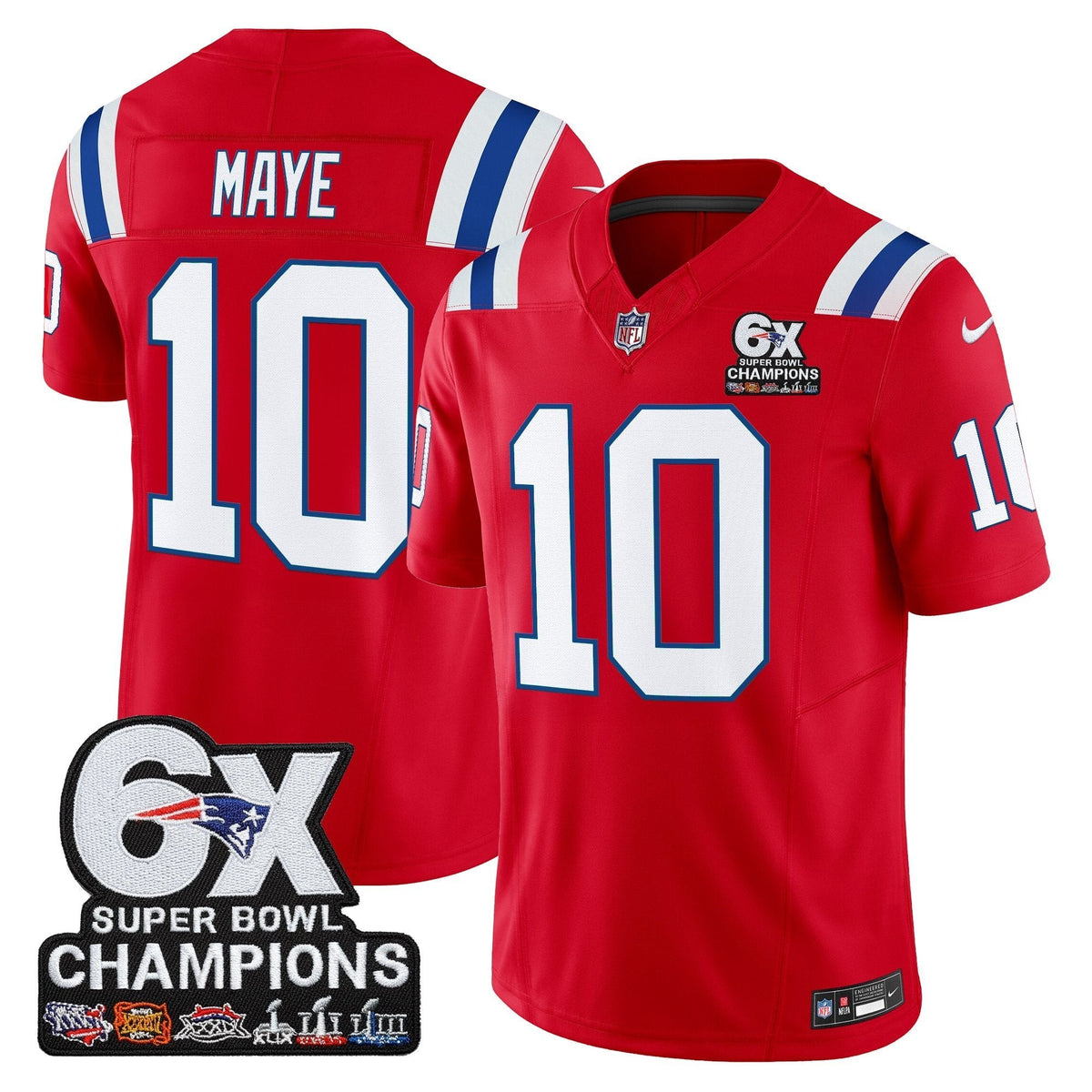 NE 6-Time Champions Patch Vapor Limited Jersey