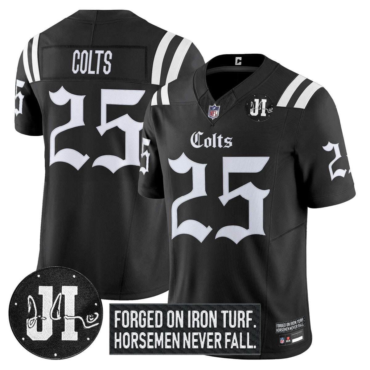 IND 2025 'Gothic Iron Hoof Edition' Vapor Limited Jersey - Jim Irsay Patch