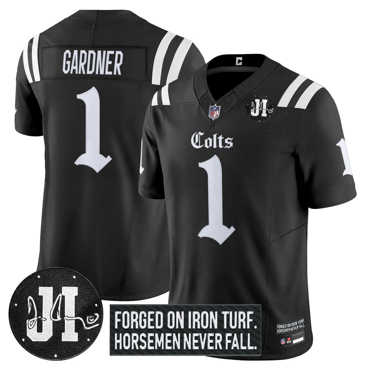 IND 2025 'Gothic Iron Hoof Edition' Vapor Limited Jersey - Jim Irsay Patch