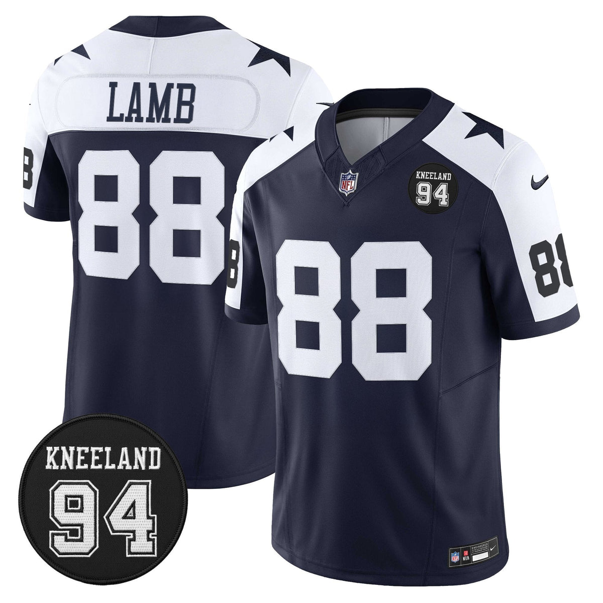 DAL #94 Marshawn Kneeland Memorial Patch Vapor Limited Jersey