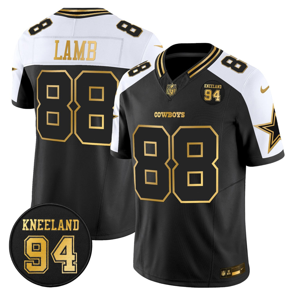 DAL #94 Marshawn Kneeland Memorial Patch Gold Vapor Limited Jersey