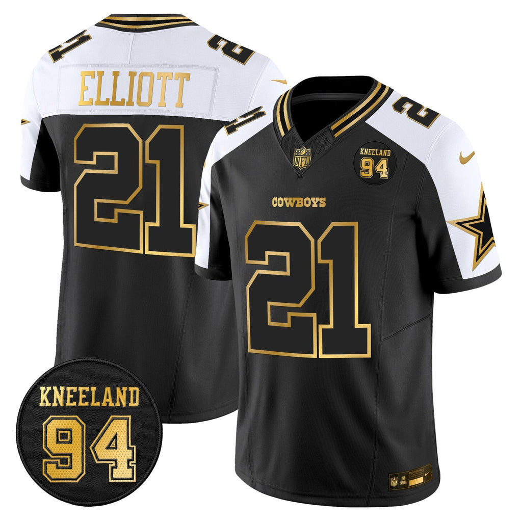 DAL #94 Marshawn Kneeland Memorial Patch Gold Vapor Limited Jersey