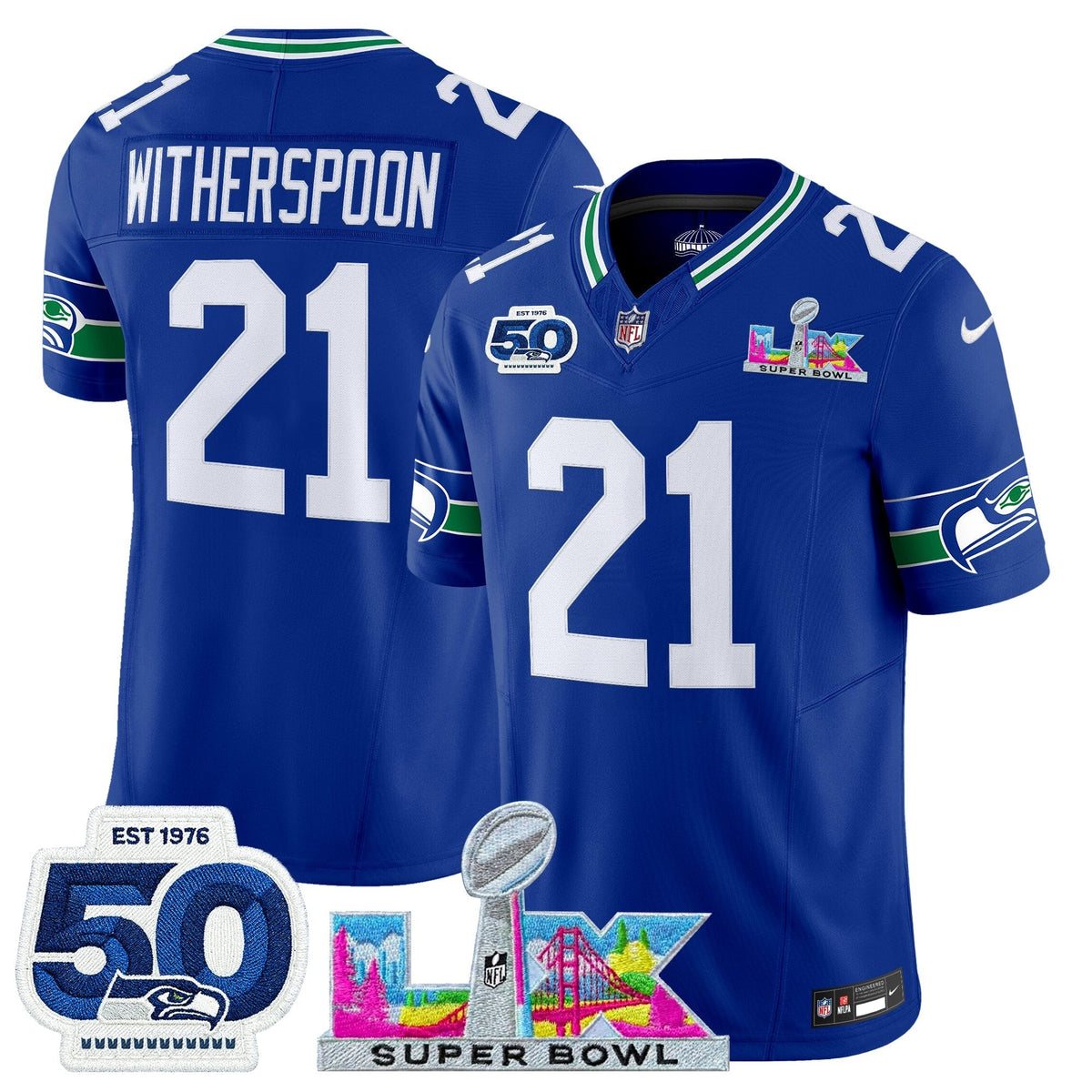 SEA "Super Bowl LX & 50th Patch" Vapor Limited Jersey