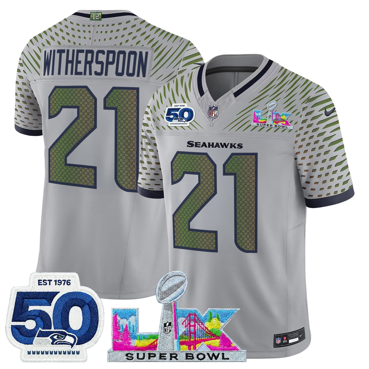 SEA "Super Bowl LX & 50th Patch" Vapor Limited Jersey
