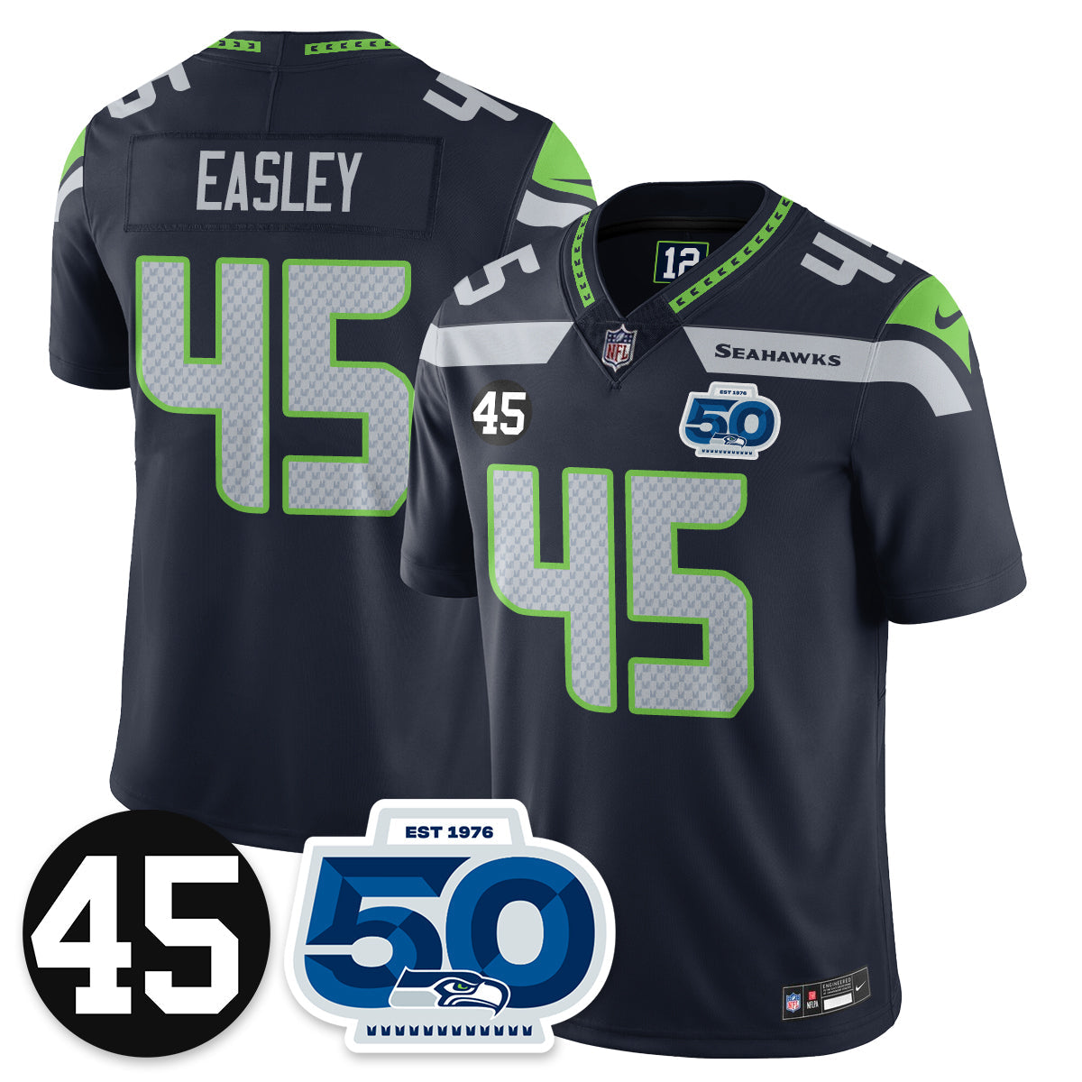 SEA Vapor Limited Jersey - Honor Kenny Easley