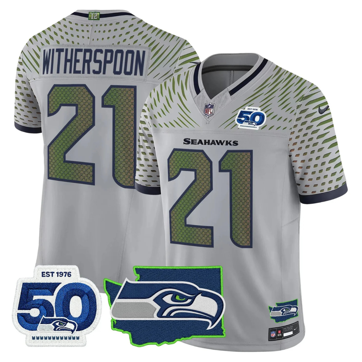 SEA 50th & NFC West Champions Patch Vapor Limited Jersey