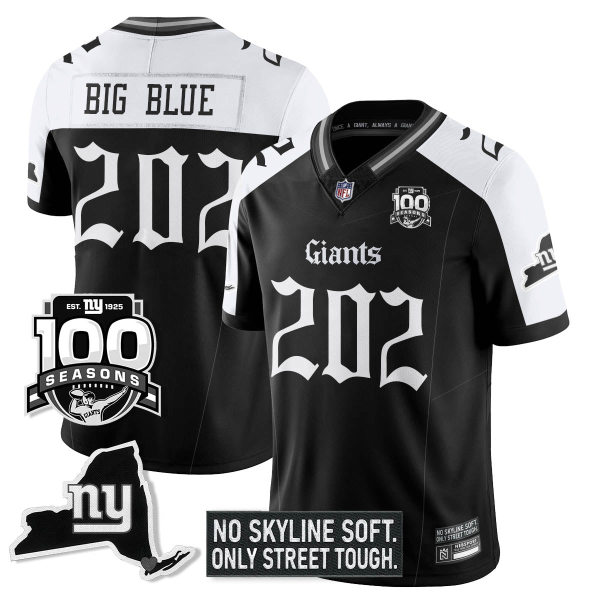 NYG 100th Seasons 'Gothic Gotham Edition' Vapor Limited Jersey
