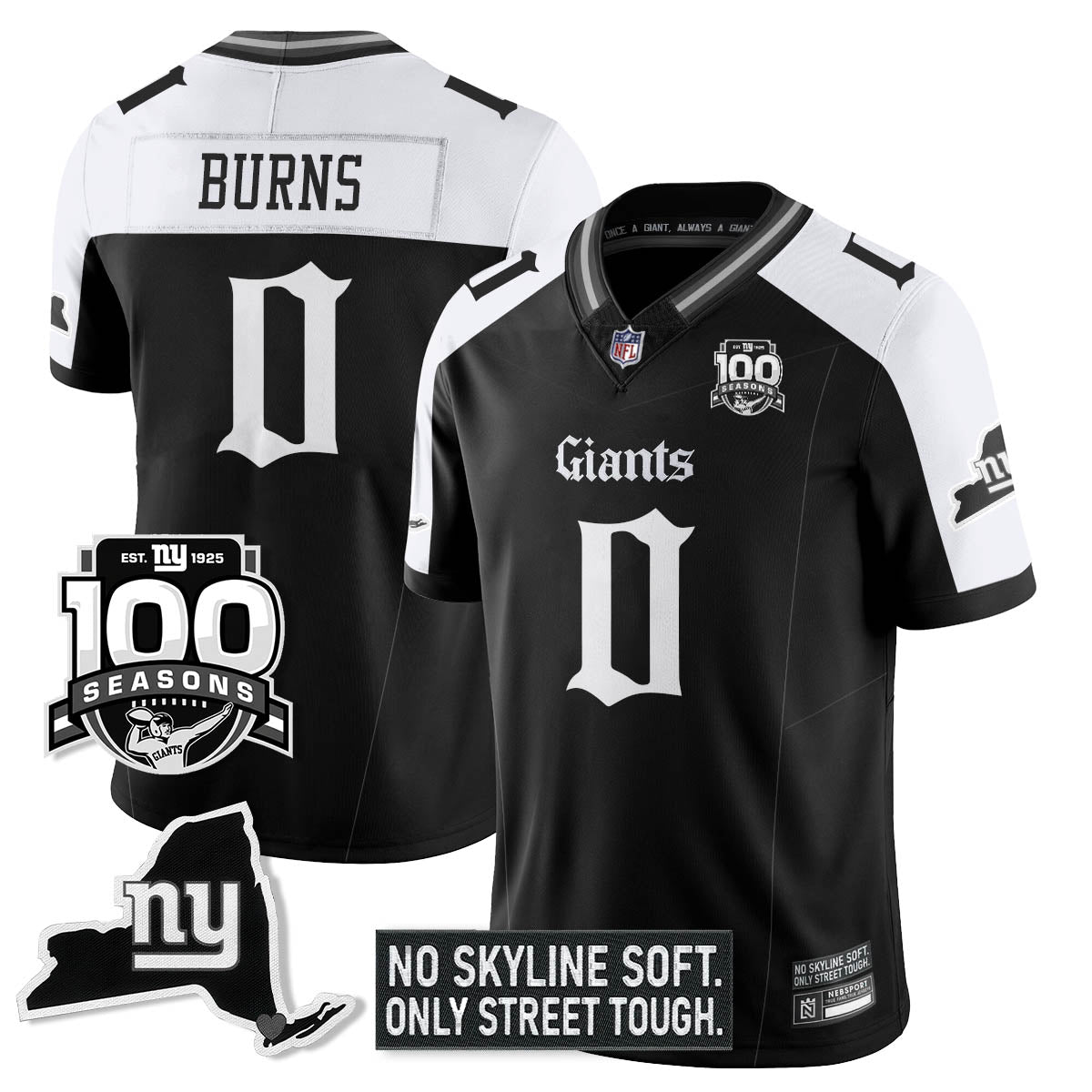 NYG 100th Seasons 'Gothic Gotham Edition' Vapor Limited Jersey