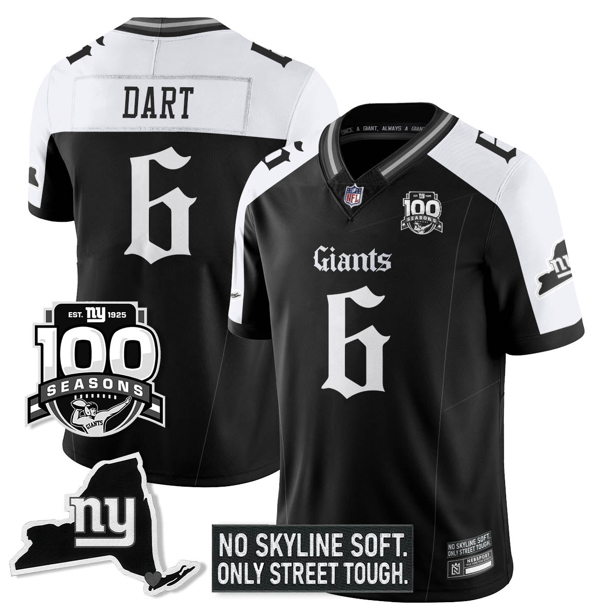 NYG 100th Seasons 'Gothic Gotham Edition' Vapor Limited Jersey