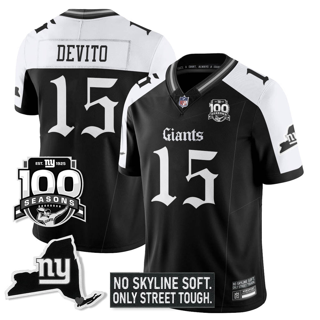 NYG 100th Seasons 'Gothic Gotham Edition' Vapor Limited Jersey