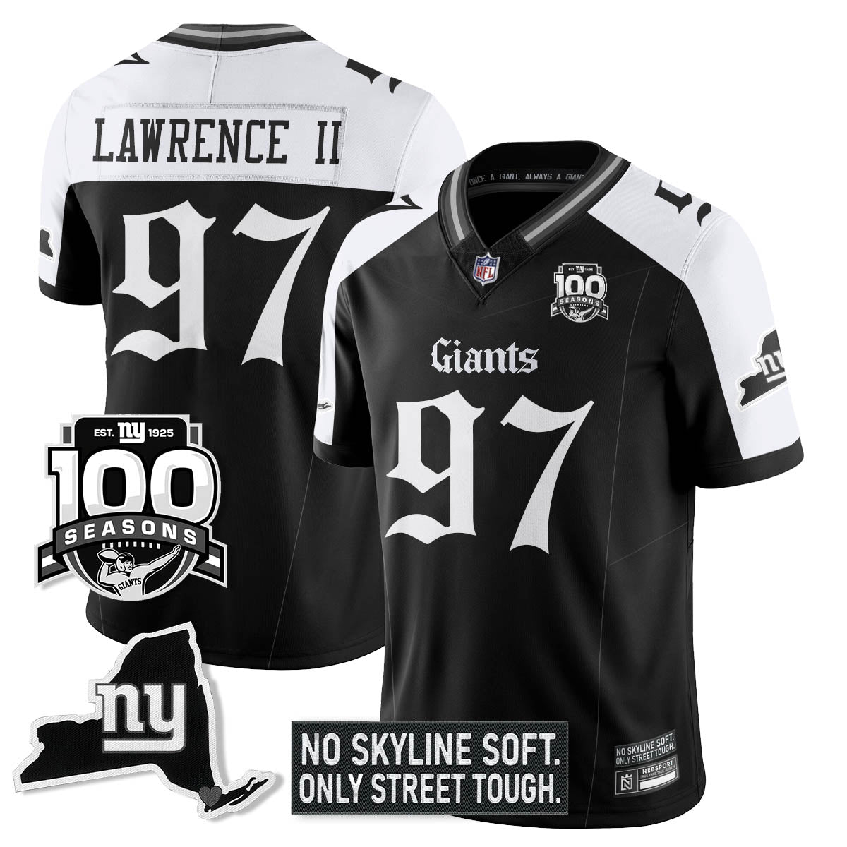NYG 100th Seasons 'Gothic Gotham Edition' Vapor Limited Jersey