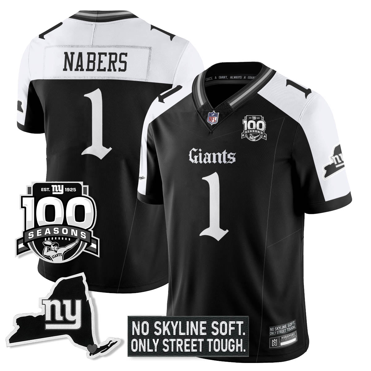 NYG 100th Seasons 'Gothic Gotham Edition' Vapor Limited Jersey