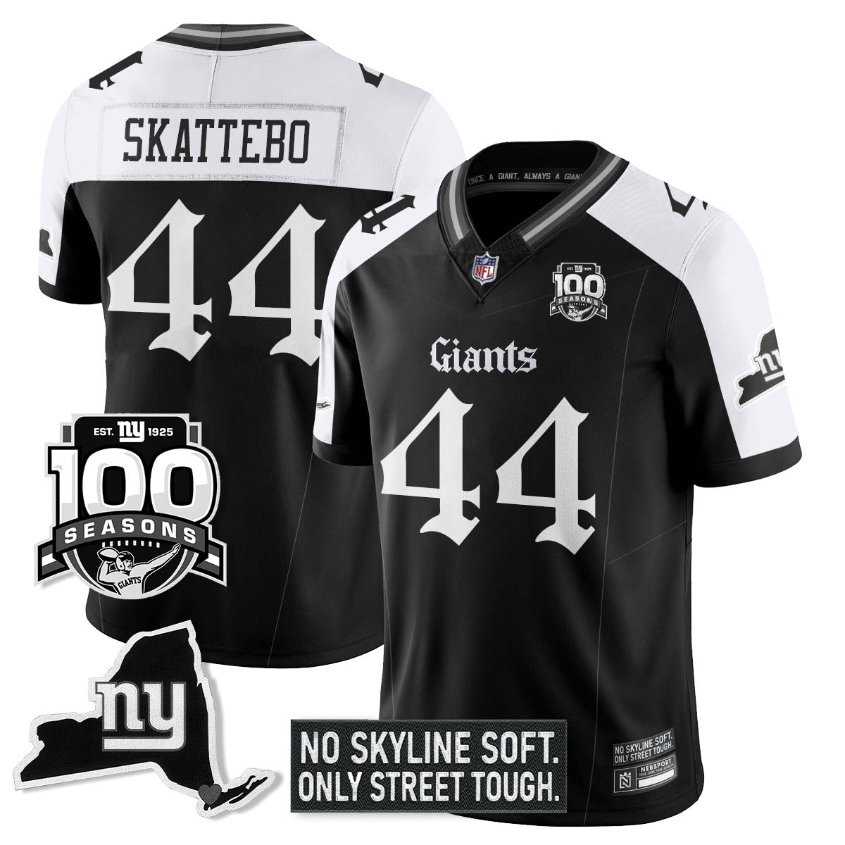 NYG 100th Seasons 'Gothic Gotham Edition' Vapor Limited Jersey