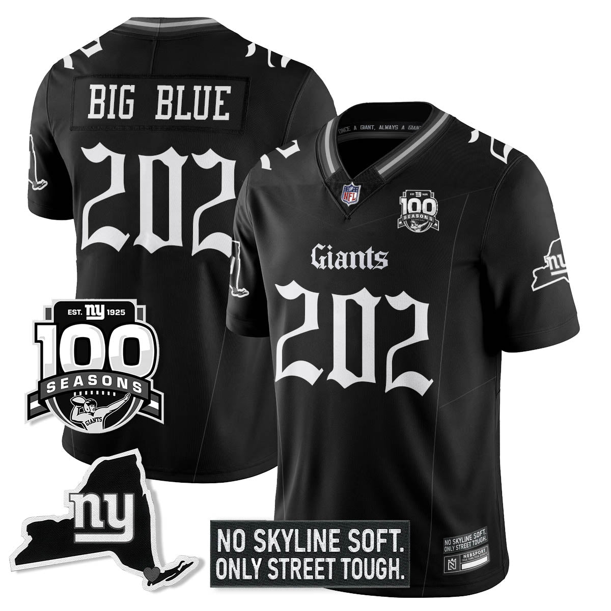 NYG 100th Seasons 'Gothic Gotham Edition' Vapor Limited Jersey