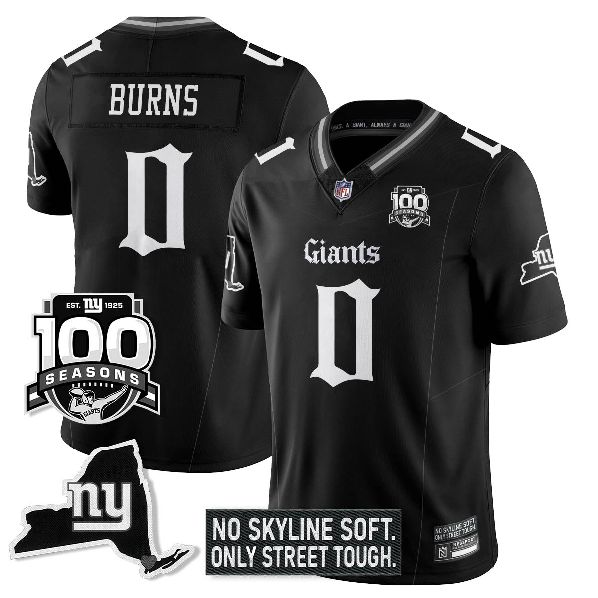 NYG 100th Seasons 'Gothic Gotham Edition' Vapor Limited Jersey