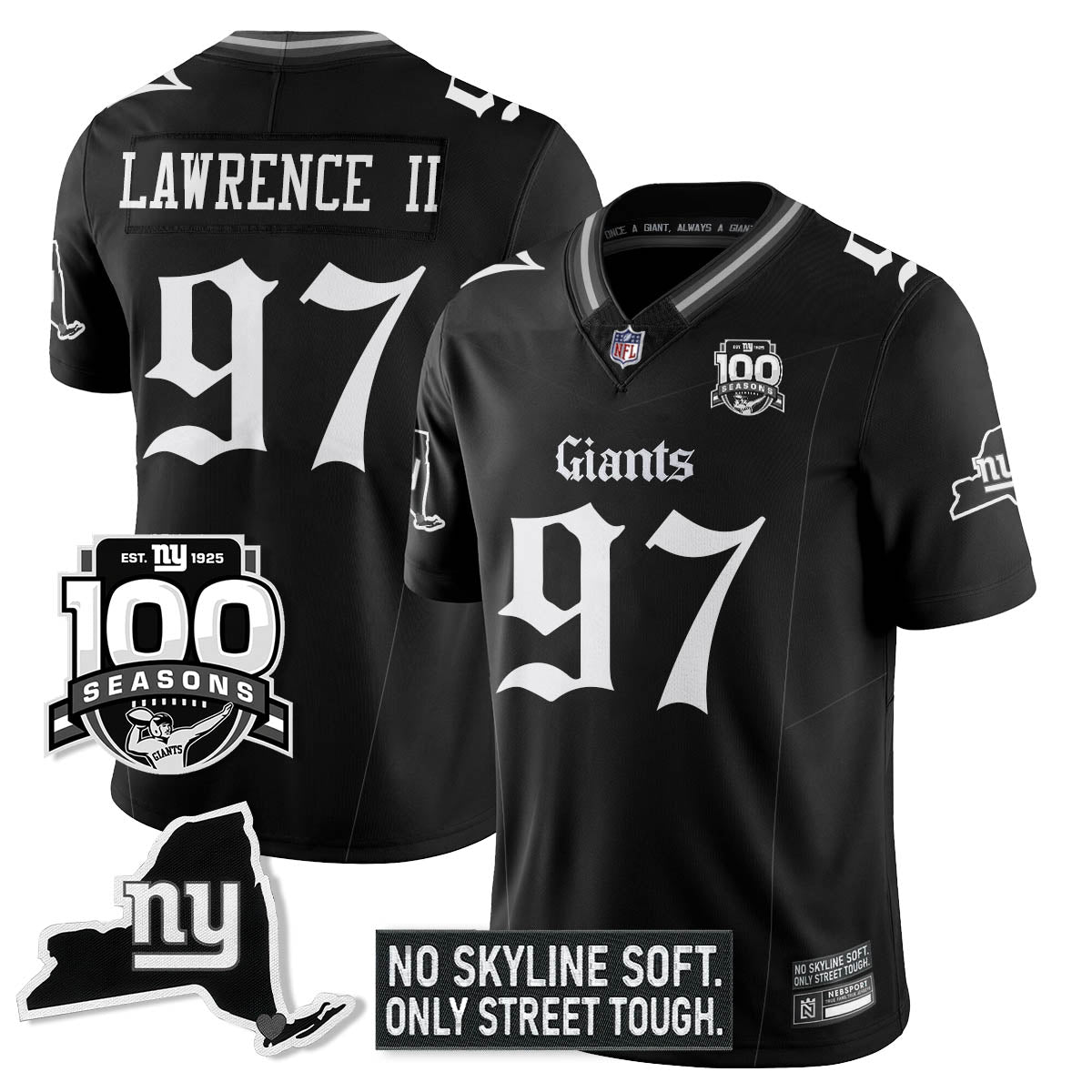 NYG 100th Seasons 'Gothic Gotham Edition' Vapor Limited Jersey