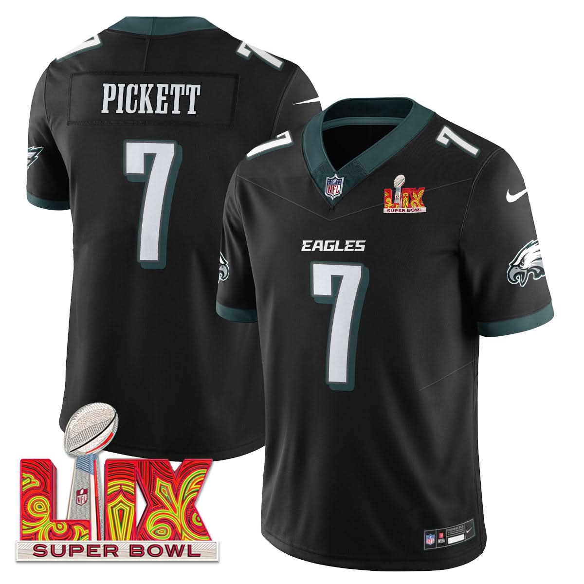 PE Super Bowl LIX Patch Vapor Limited Jersey