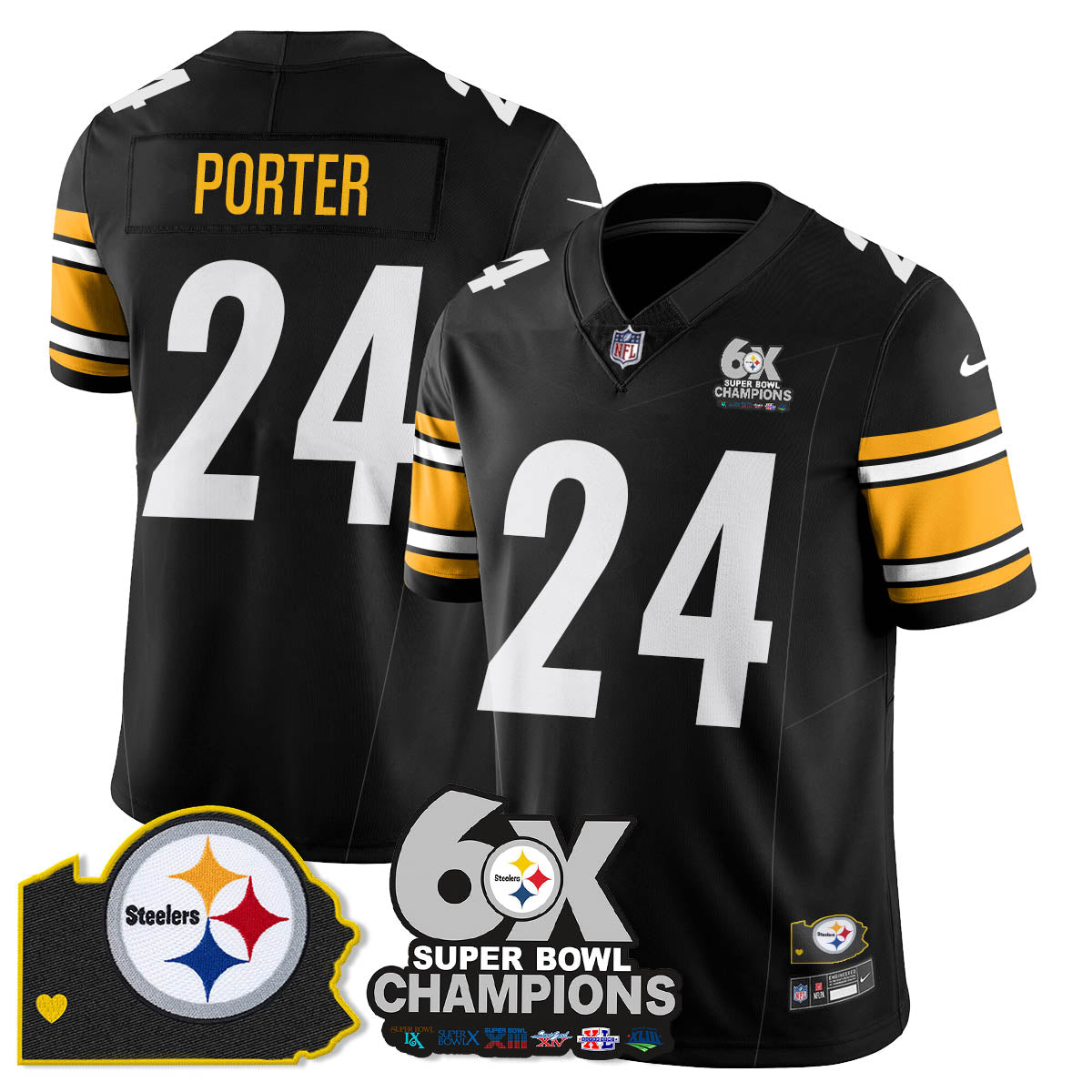 PIT 6-Time Champions Patch Vapor Limited Jersey