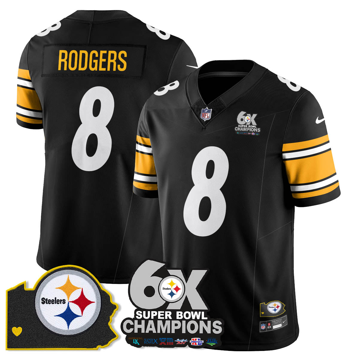 PIT 6-Time Champions Patch Vapor Limited Jersey