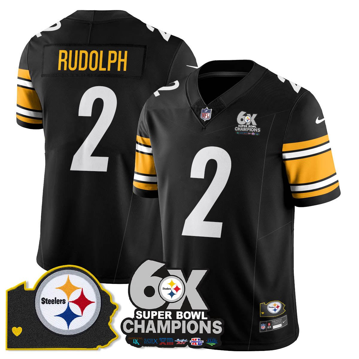 PIT 6-Time Champions Patch Vapor Limited Jersey
