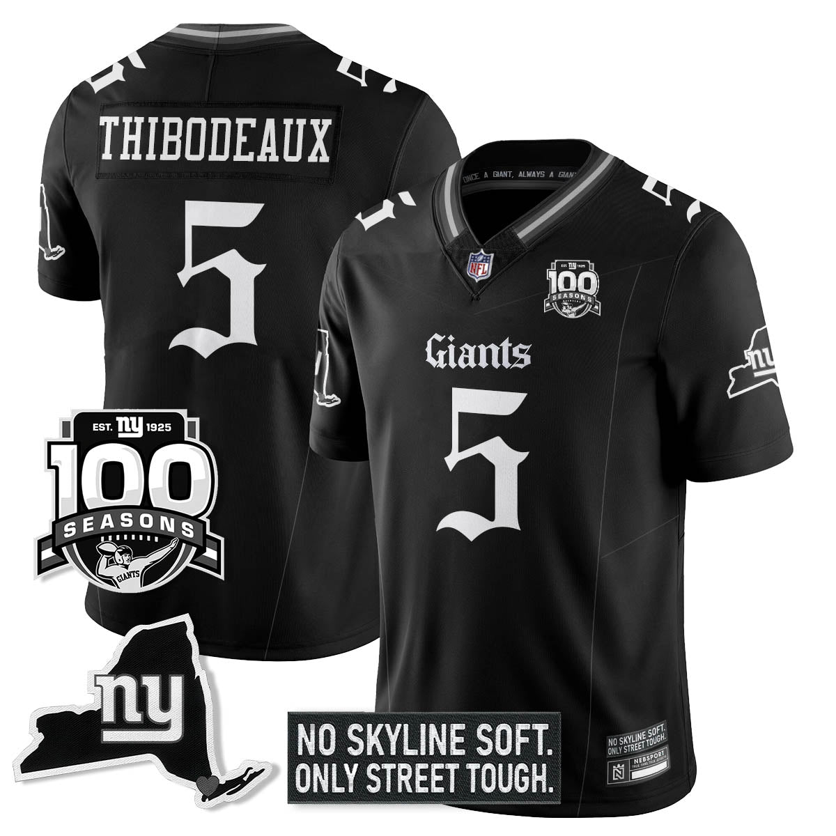 NYG 100th Seasons 'Gothic Gotham Edition' Vapor Limited Jersey
