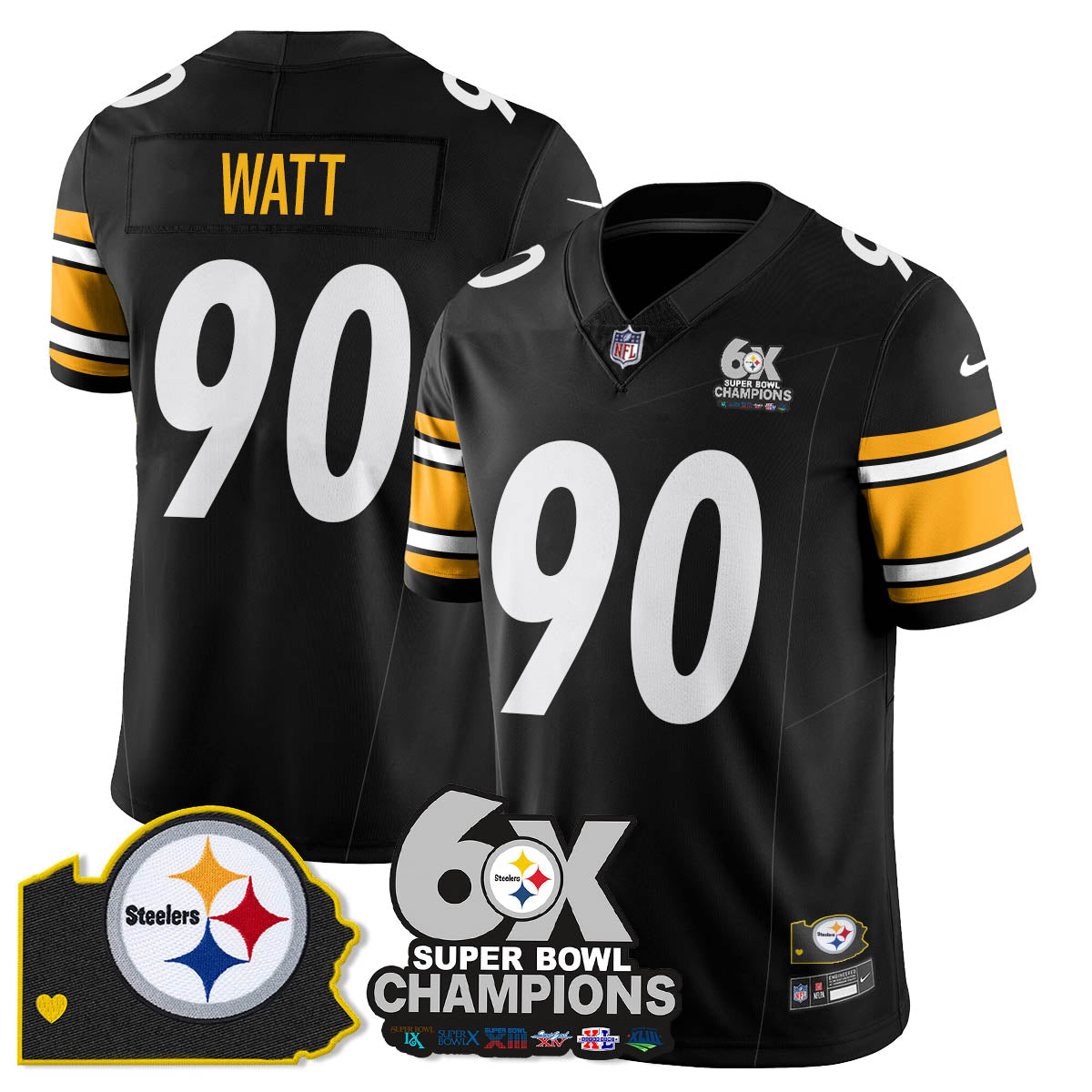 PIT 6-Time Champions Patch Vapor Limited Jersey