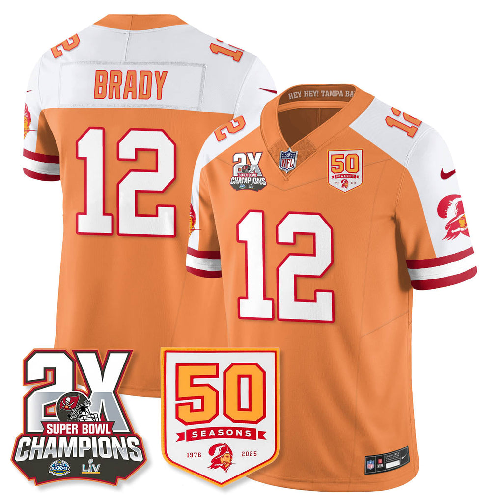 TB 2-Time Champions Patch Throwback Vapor Limited Jersey