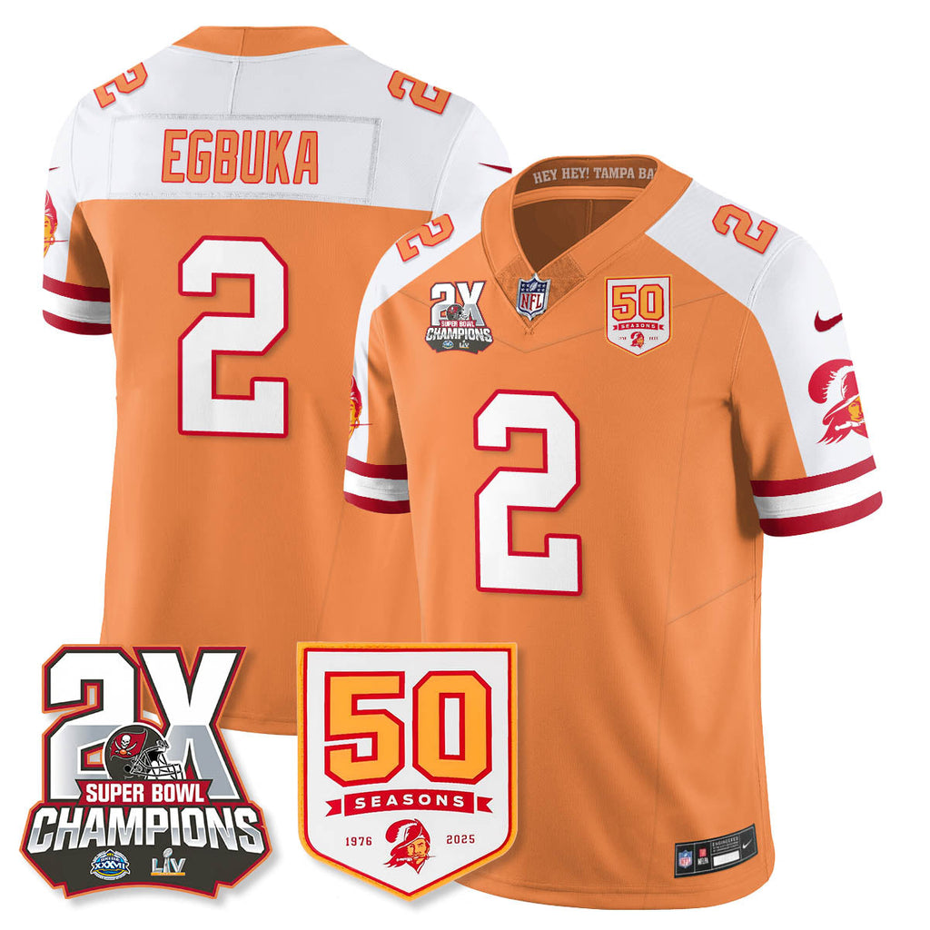 TB 2-Time Champions Patch Throwback Vapor Limited Jersey