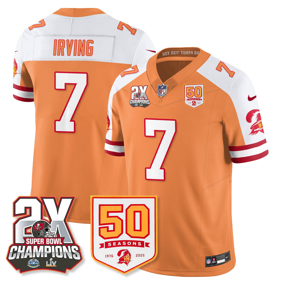 TB 2-Time Champions Patch Throwback Vapor Limited Jersey