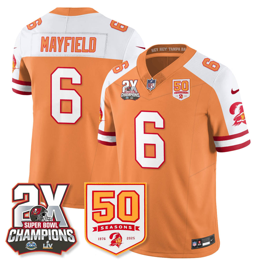 TB 2-Time Champions Patch Throwback Vapor Limited Jersey