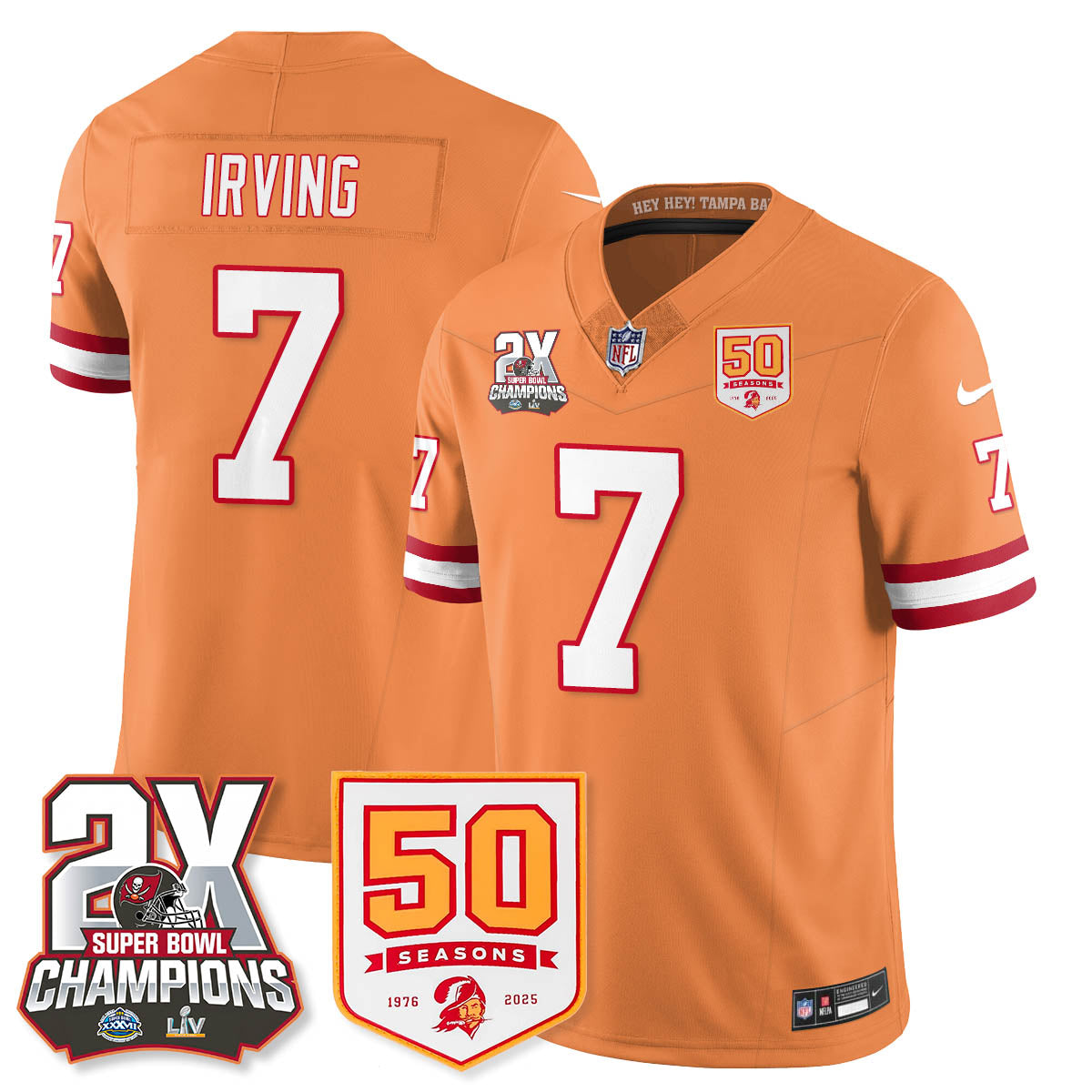 TB 2-Time Champions Patch Throwback Vapor Limited Jersey
