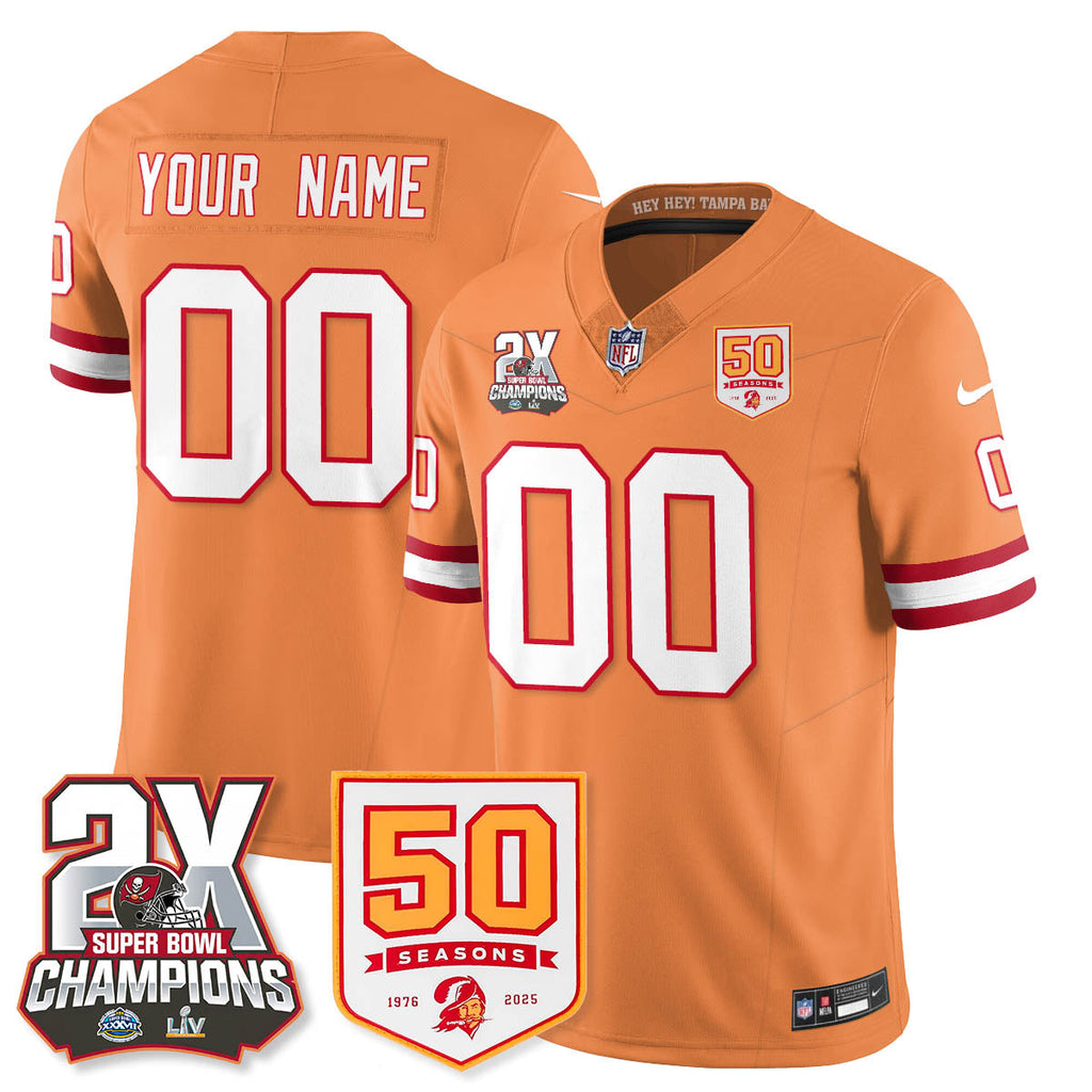 TB 2-Time Champions Patch Throwback Vapor Limited Jersey
