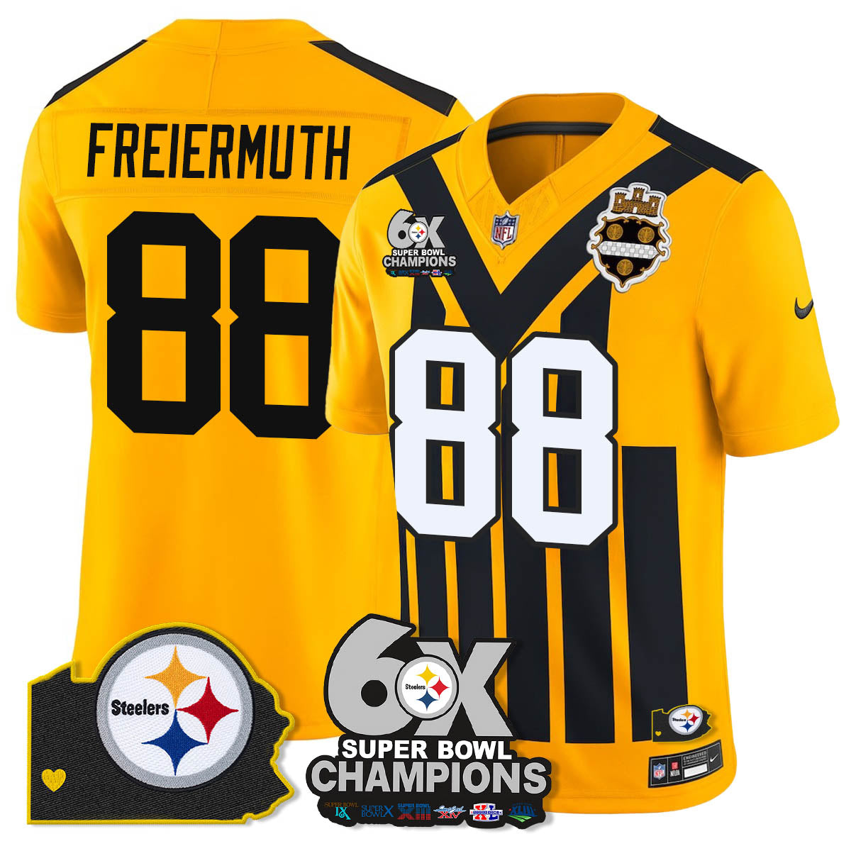 PIT 6-Time Champions Patch Vapor Limited Jersey