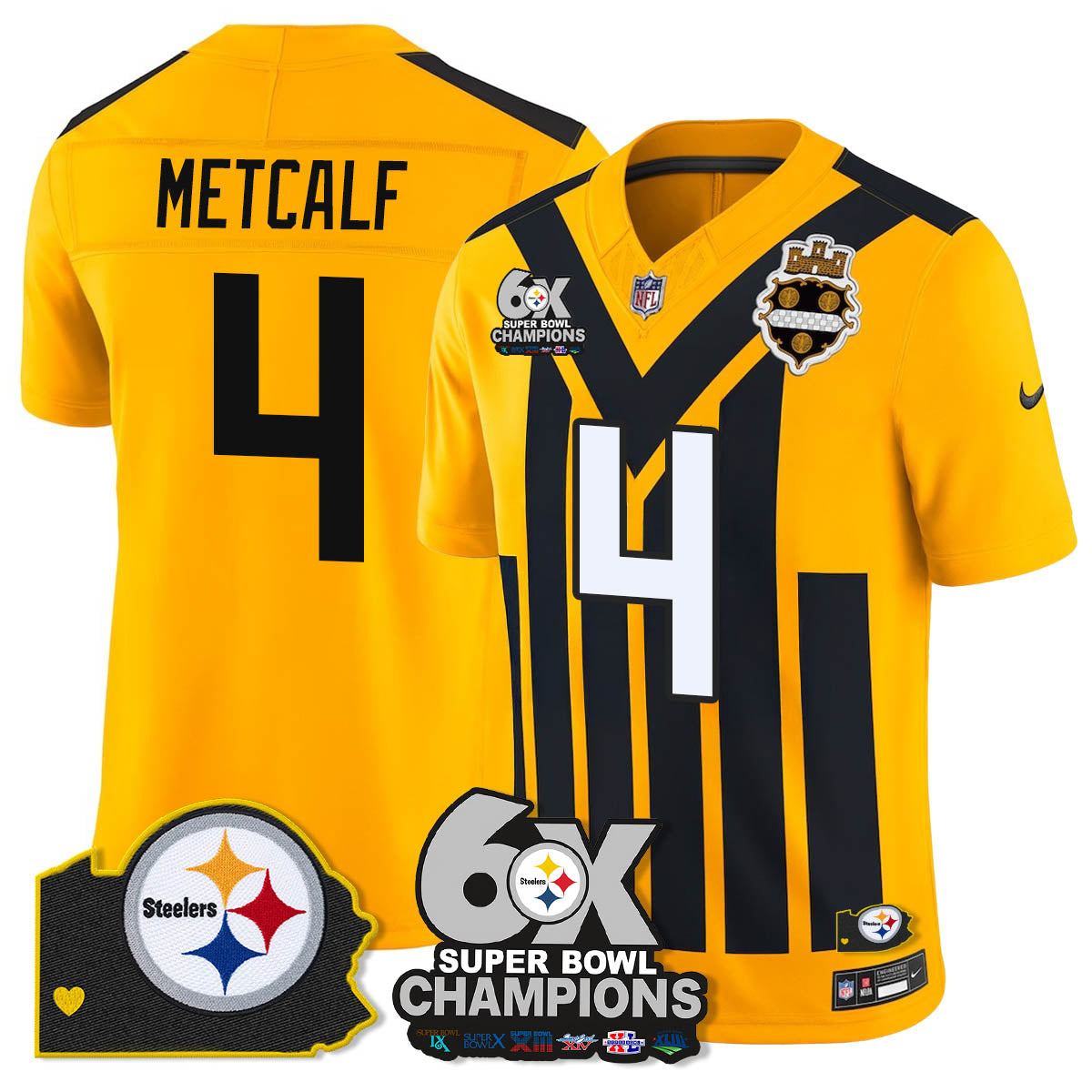 PIT 6-Time Champions Patch Vapor Limited Jersey