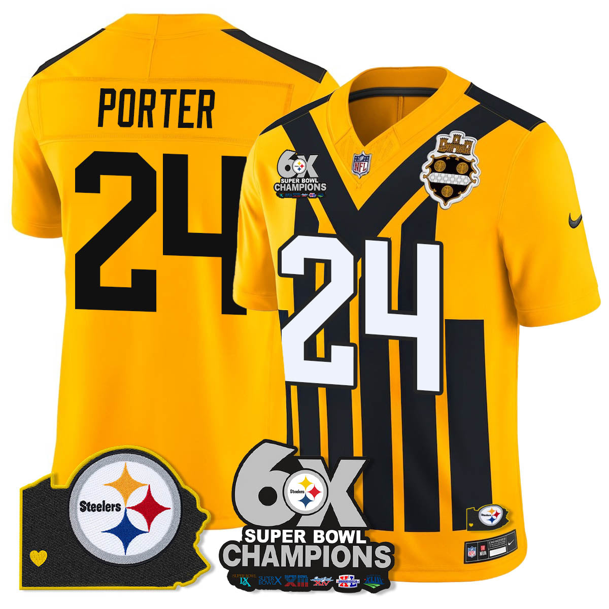 PIT 6-Time Champions Patch Vapor Limited Jersey