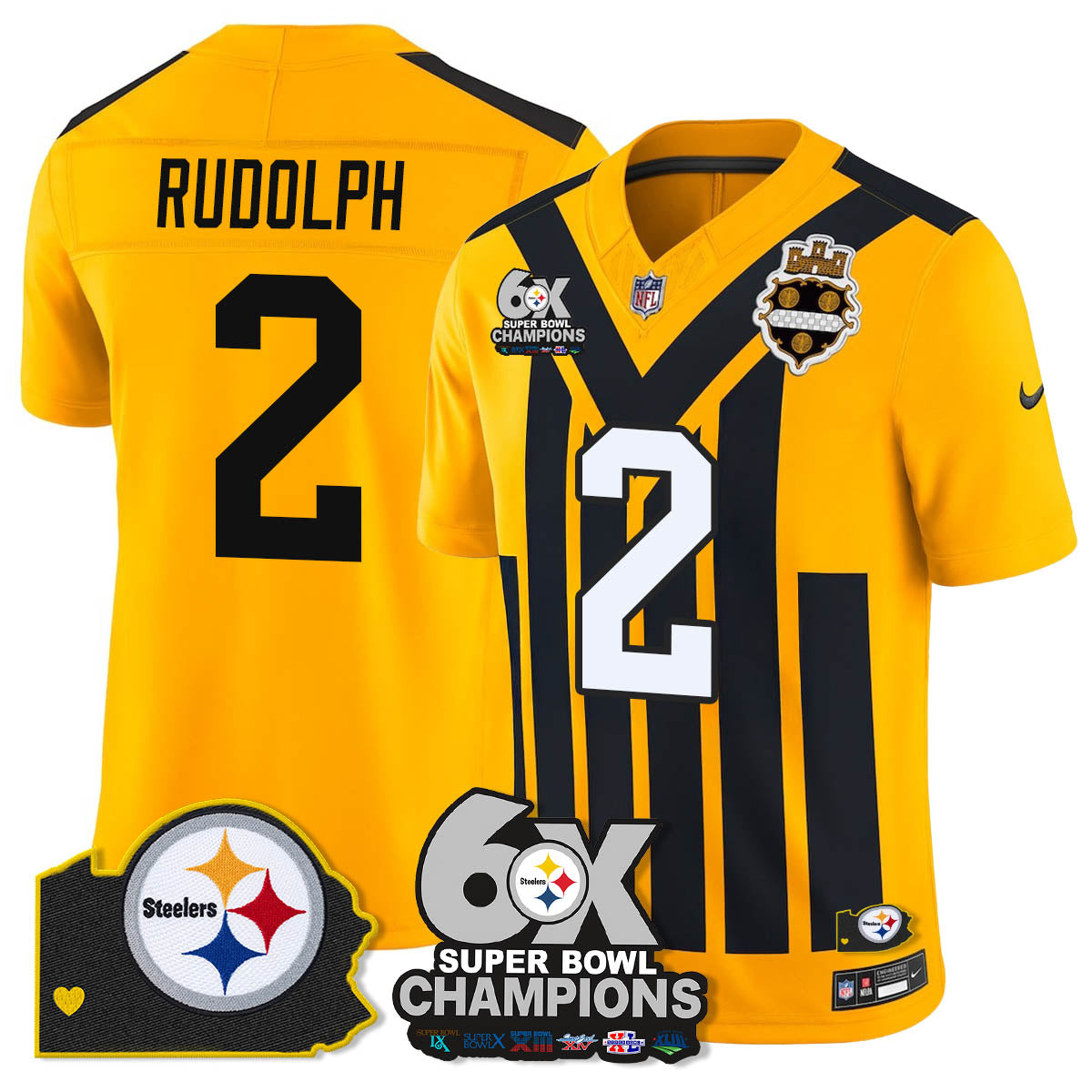 PIT 6-Time Champions Patch Vapor Limited Jersey