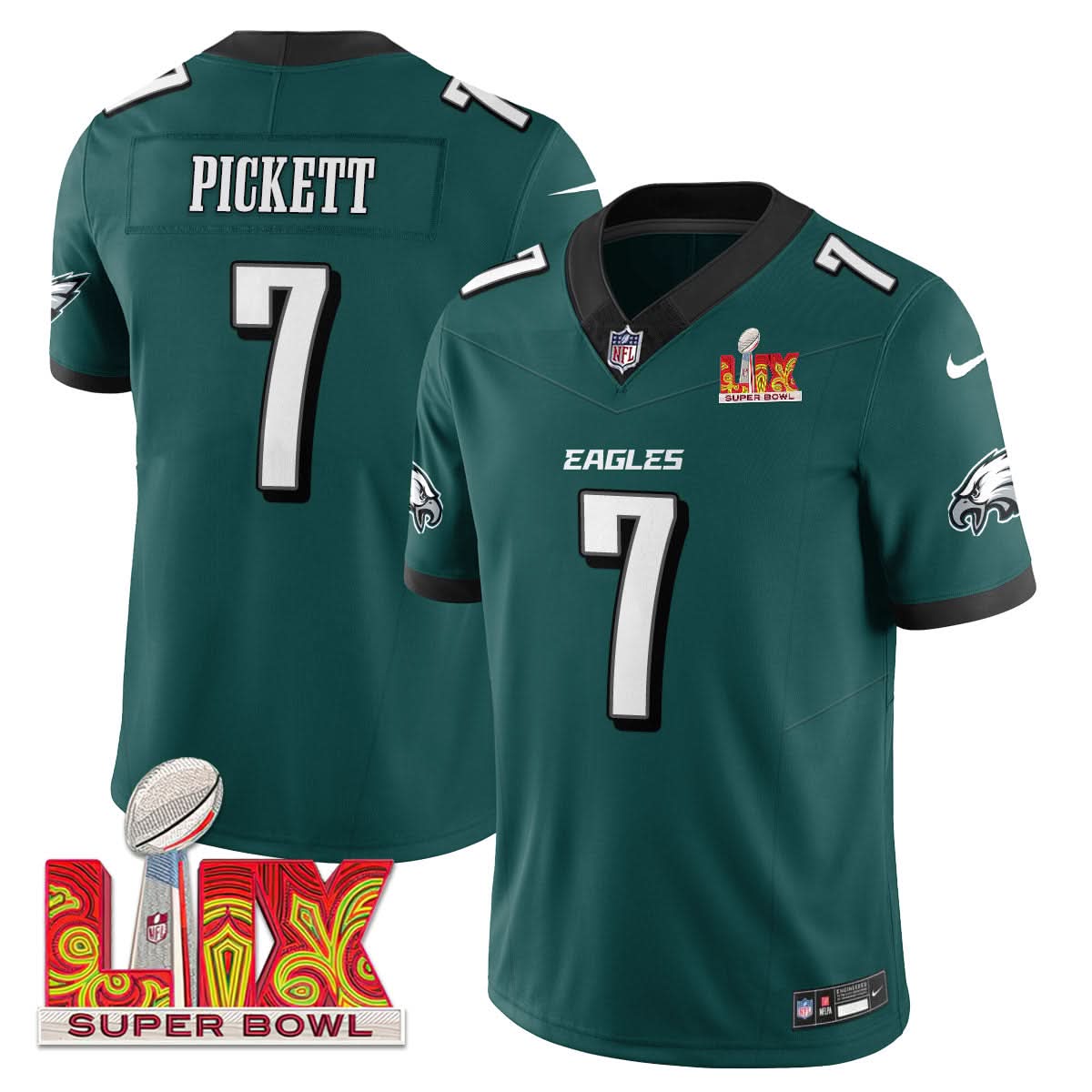 PE Super Bowl LIX Patch Vapor Limited Jersey