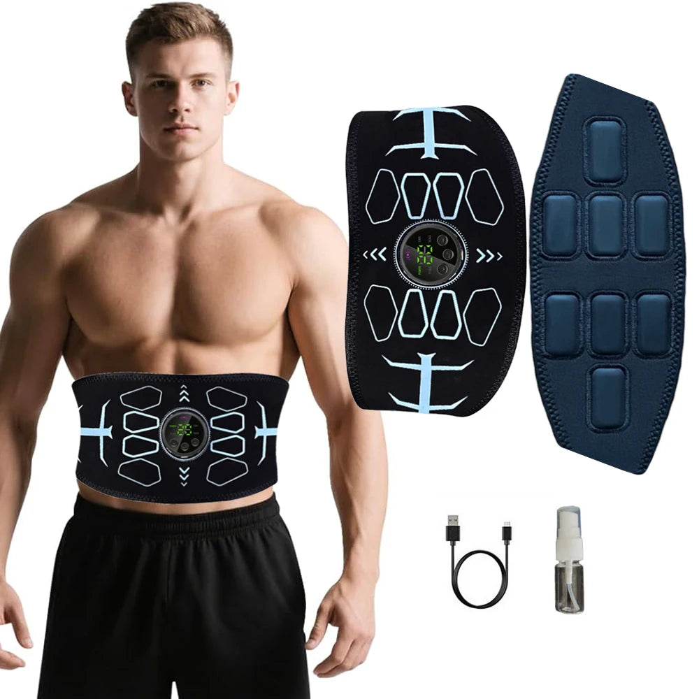 Electronic Muscle Stimulator ABS Trainer Ab Toning Belt Muscle Toner Fitness Strength Training Workout Equipment For Men Women