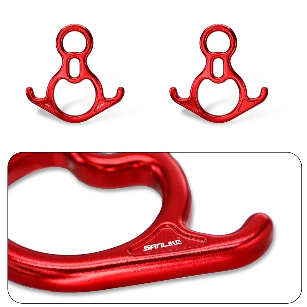 Rock climbing descender  Aluminum Alloy 5000kg Large Figure 8 Word Rope Descender Belay Device Rappelling Ring Rock Climbing Res
